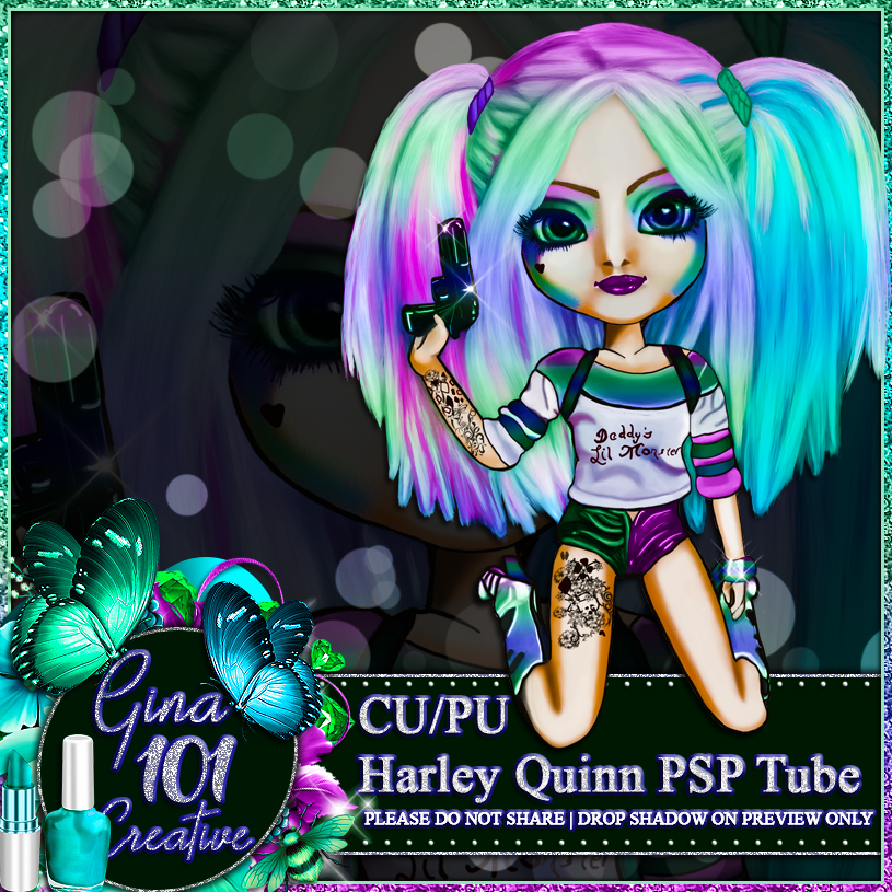 CU/PU Harley Quinn Doll PSP Tube - Click Image to Close